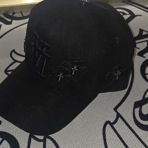 Black Embroidered Cap